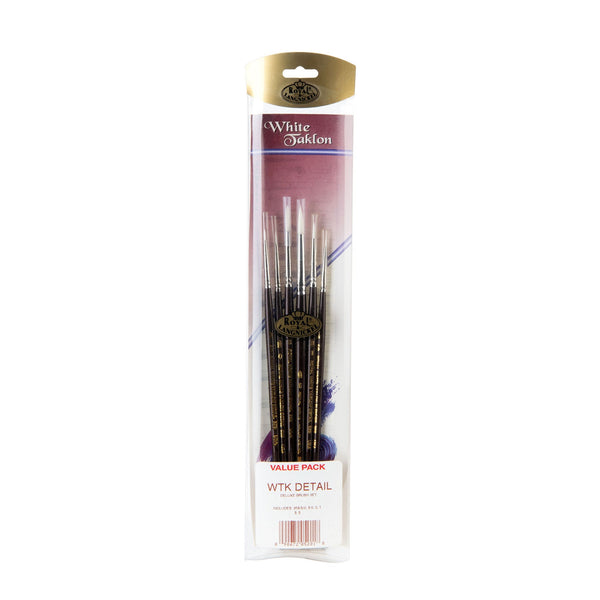 royal and langnickel RSET-WDETAIL | White Taklon™ 6pc Detail Brush Set