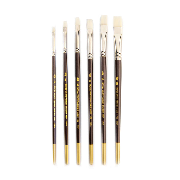 Royal And Langnickel RSET-WSHADER | White Taklon™ 6pc Shader Brush Set