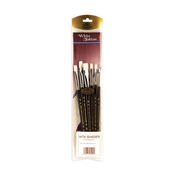 royal and langnickel RSET-WSHADER | White Taklon™ 6pc Shader Brush Set