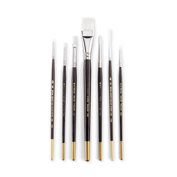 Royal And Langnickel RSET-WTK7 | White Taklon™ 7pc Deluxe Brush Set