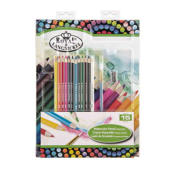 royal and langnickel RTN-105 | Watercolor Pencil Artist Pad Set - 15pc