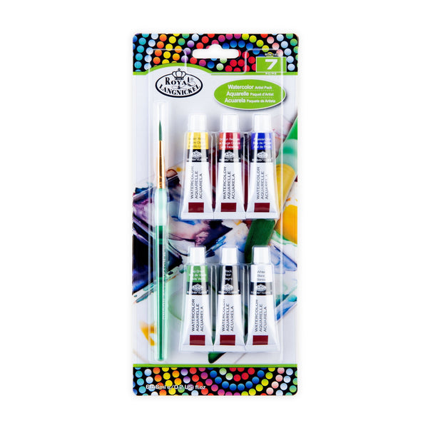 royal and langnickel RTN-145 | Watercolor 6 ml Paint with Brush - 7pc