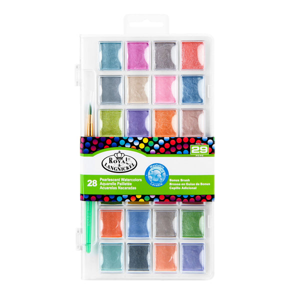 royal and langnickel RTN-184 | 29pc Pearlescent Watercolor Painting Art Set
