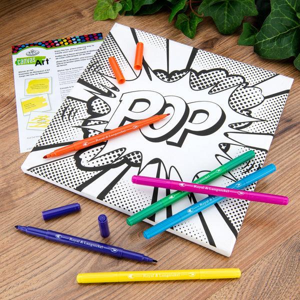 Royal And Langnickel RTN-267 | Canvas Art™ 8pc Double-Tipped Markers "Pop" Art Set