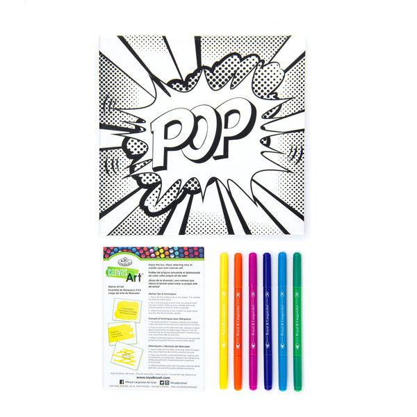 Royal And Langnickel RTN-267 | Canvas Art™ 8pc Double-Tipped Markers "Pop" Art Set