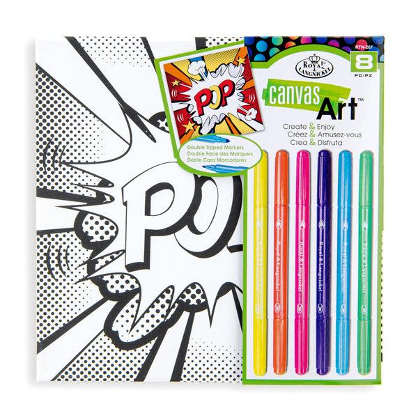 royal and langnickel RTN-267 | Canvas Art™ 8pc Double-Tipped Markers "Pop" Art Set