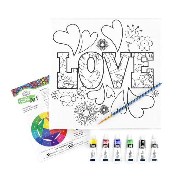 Royal And Langnickel RTN-271 | Canvas Art™ 9pc Acrylic Painting "Love" Art Set