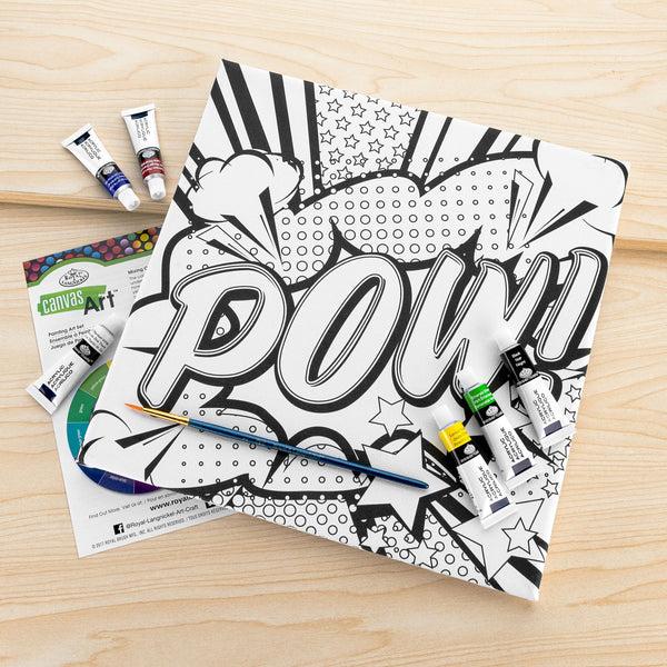 Royal And Langnickel RTN-272 | Canvas Art™ 9pc Acrylic Painting "Pow " Art Set