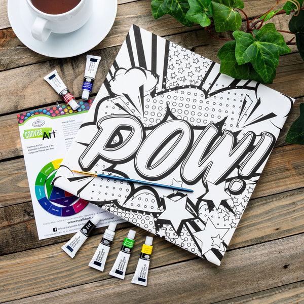 Royal And Langnickel RTN-272 | Canvas Art™ 9pc Acrylic Painting "Pow " Art Set