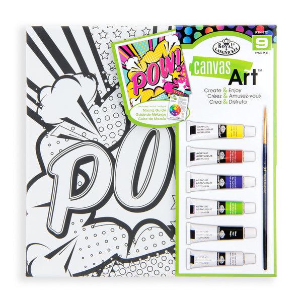 royal and langnickel RTN-272 | Canvas Art™ 9pc Acrylic Painting "Pow " Art Set