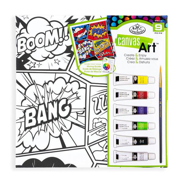 royal and langnickel RTN-273 | Canvas Art™ 9pc Acrylic Painting "Pop Art" Art Set