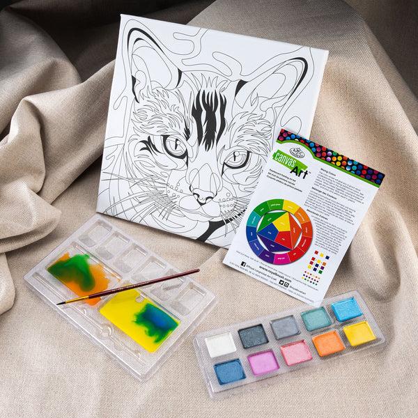 Royal And Langnickel RTN-292 | Pearlescent Paint Canvas Art-Cat