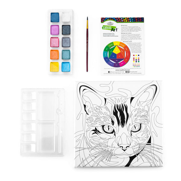 Royal And Langnickel RTN-292 | Pearlescent Paint Canvas Art-Cat