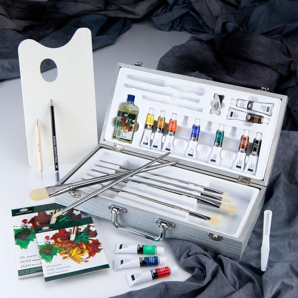 Royal And Langnickel RZEN-OIL3301 | Essentials™ 27pc Oil Paint Zen Brush Travel Art Set