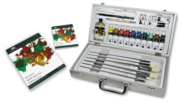 royal and langnickel RZEN-OIL3301 | Essentials™ 27pc Oil Paint Zen Brush Travel Art Set