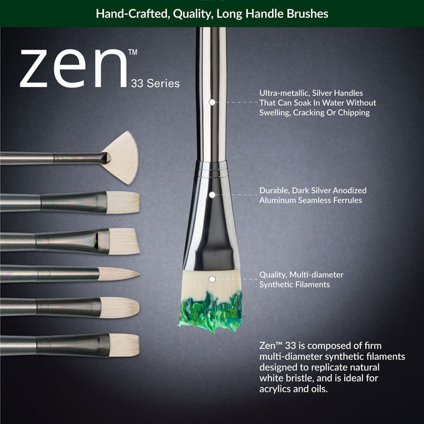 Royal And Langnickel RZEN-SET331-ZP | Zen™ 33 Series 5pc Long Handle Variety Brush Set