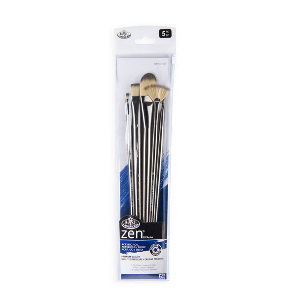 Royal And Langnickel RZEN-SET531-ZP | Zen™ 53 Series 5pc Long Handle Variety Brush Set
