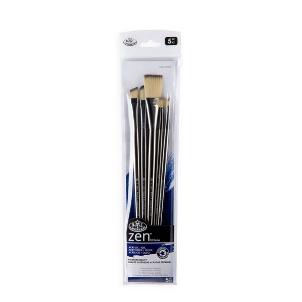 Royal And Langnickel RZEN-SET532-ZP | Zen™ 53 Series 5pc Long Handle Variety Brush Set