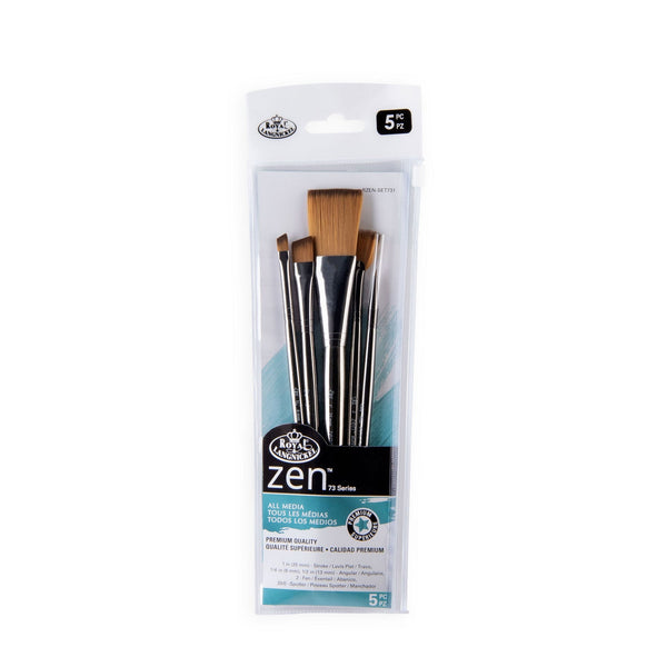 Royal And Langnickel RZEN-SET731-ZP | Zen™ 73 Series 5pc Standard Handle Variety Brush Set