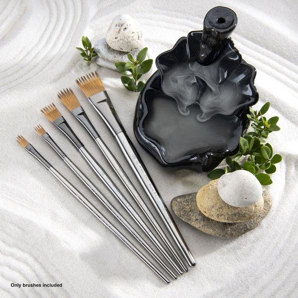 Royal And Langnickel RZEN-SET737-ZP | Zen™ 73 Series 5pc Standard Handle Wisp Brush Set