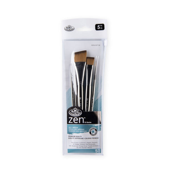 Royal And Langnickel RZEN-SET738-ZP | Zen™ 73 Series 5pc Standard Handle Variety Brush Set