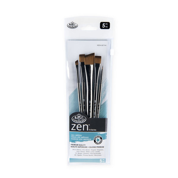 Royal And Langnickel RZEN-SET741-ZP | Zen™ 73 Series 5pc Standard Handle Variety Brush Set