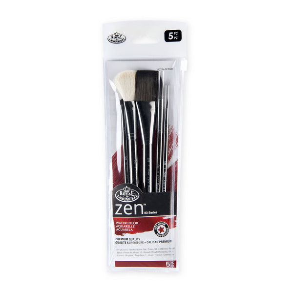 Royal And Langnickel RZEN-SET831-ZP | Zen™ 83 Series 5pc Standard Handle Variety Brush Set