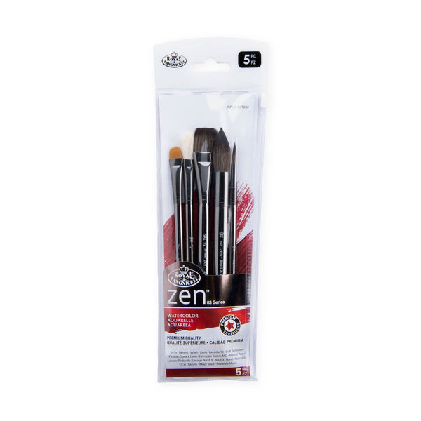 Royal And Langnickel RZEN-SET832-ZP | Zen™ 83 Series 5pc Standard Handle Variety Brush Set