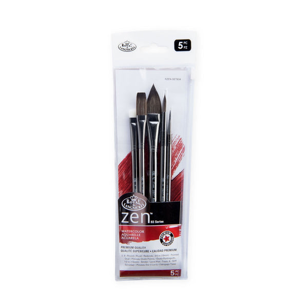 Royal And Langnickel RZEN-SET834-ZP | Zen™ 83 Series 5pc Standard Handle Variety Brush Set