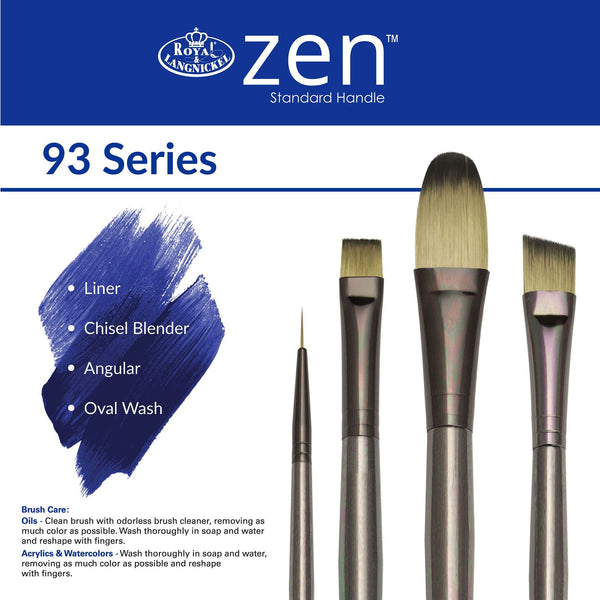 Royal And Langnickel RZEN-SET931-ZP | Zen™ 93 Series 5pc Standard Handle Variety Brush Set