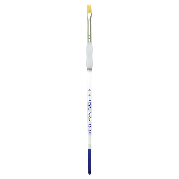 Royal And Langnickel SG150 Series | Soft-Grip™ Standard Handle Gold Taklon Shader Brush