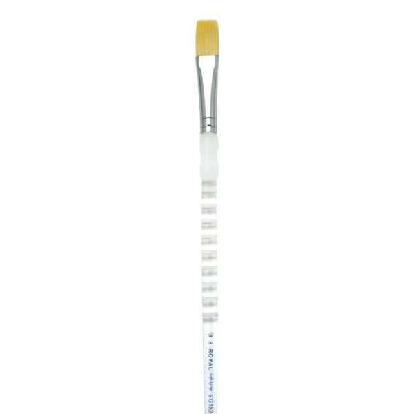 Royal And Langnickel SG152 Series | Soft-Grip™ Long Handle Gold Taklon Shader Brush