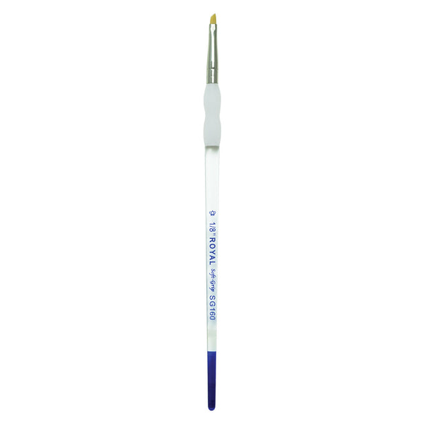royal and langnickel SG160 Series | Soft-Grip™ Standard Handle Gold Taklon Angular Brush