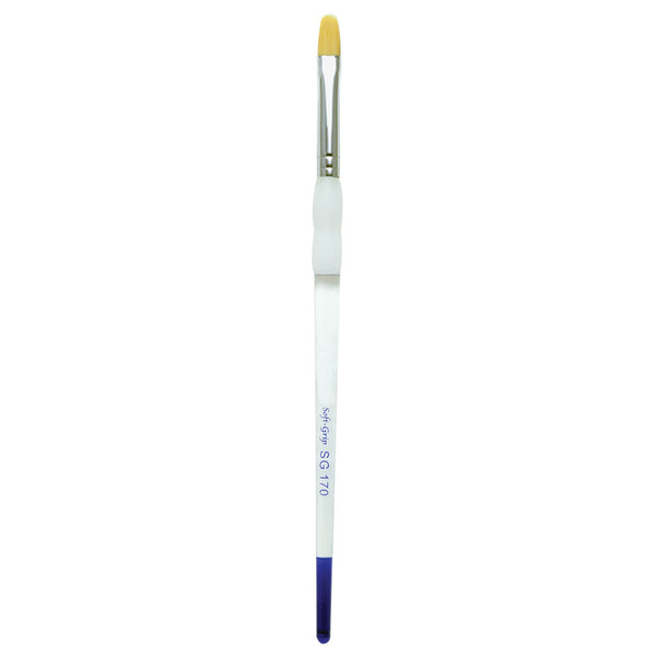 Royal And Langnickel SG170 Series | Soft-Grip™ Standard Handle Gold Taklon Filbert Brush