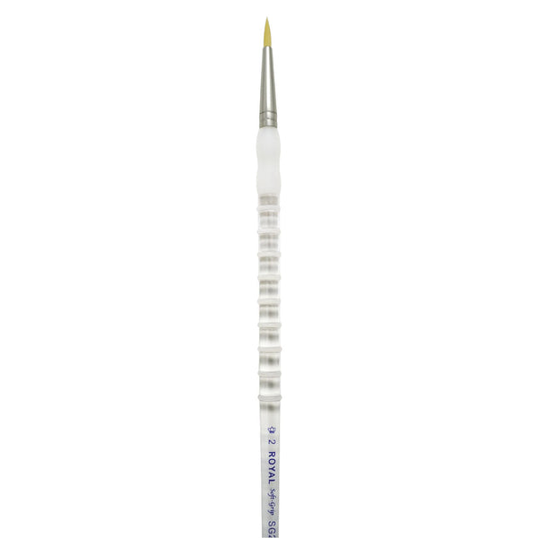 Royal And Langnickel SG252 Series | Soft-Grip™ Long Handle Gold Taklon Round Brush