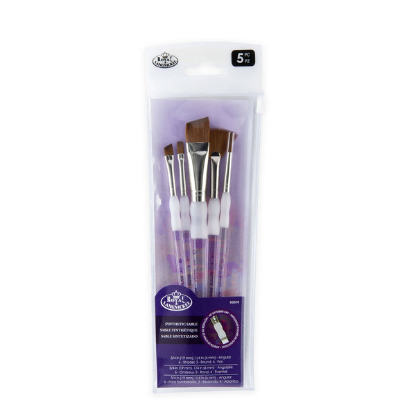 royal and langnickel SG310 | Soft-Grip™ 5pc Synthetic Sable Variety Brush Set