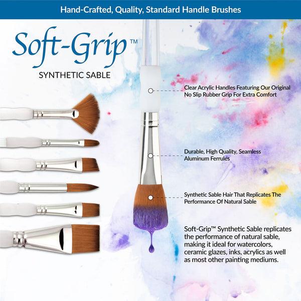 Royal And Langnickel SG311 | Soft-Grip™ 5pc Synthetic Sable Variety Brush Set
