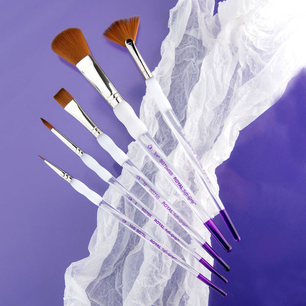 Royal And Langnickel SG316 | Soft-Grip™ 5pc Synthetic Sable Variety Brush Set