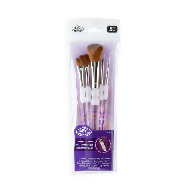 royal and langnickel SG316 | Soft-Grip™ 5pc Synthetic Sable Variety Brush Set