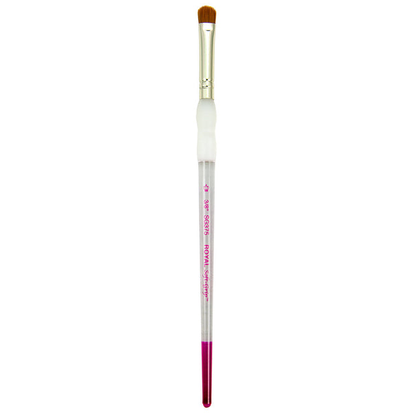 Royal And Langnickel SG375 Series| Soft-Grip™ Standard Handle Natural Hair Half Moon Brush Size