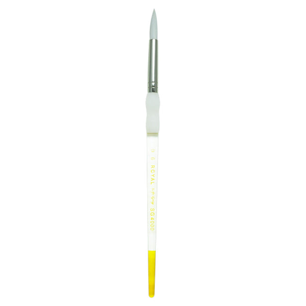 Royal And Langnickel SG4000 Series | Soft-Grip™ Standard Handle White Taklon Round Brush