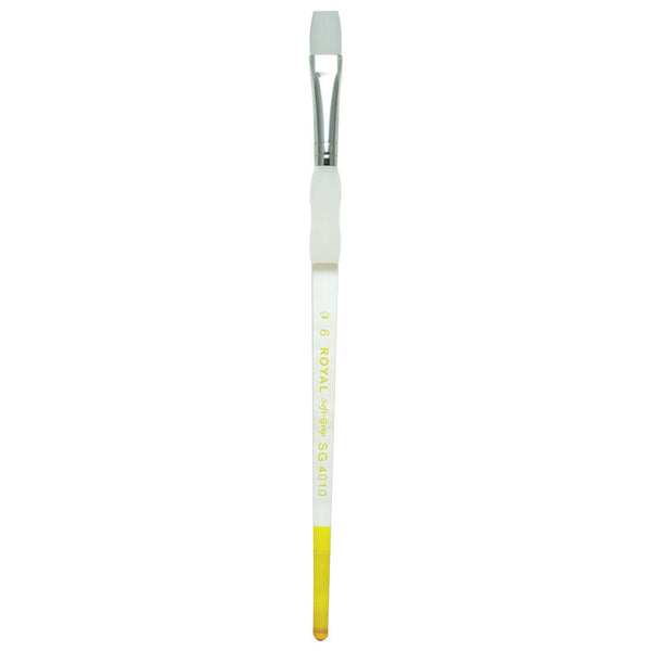 Royal And Langnickel SG4010 Series | Soft-Grip™ Standard Handle White Taklon Bright Brush