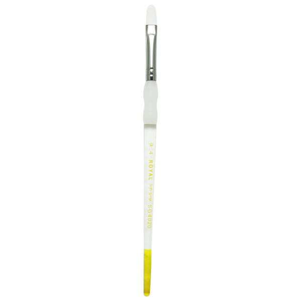 royal and langnickel SG4020 Series | Soft-Grip™ Standard Handle White Taklon Filbert Brush