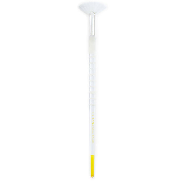 royal and langnickel SG4530 Series | Soft-Grip™ Long Handle White Taklon Fan Brush