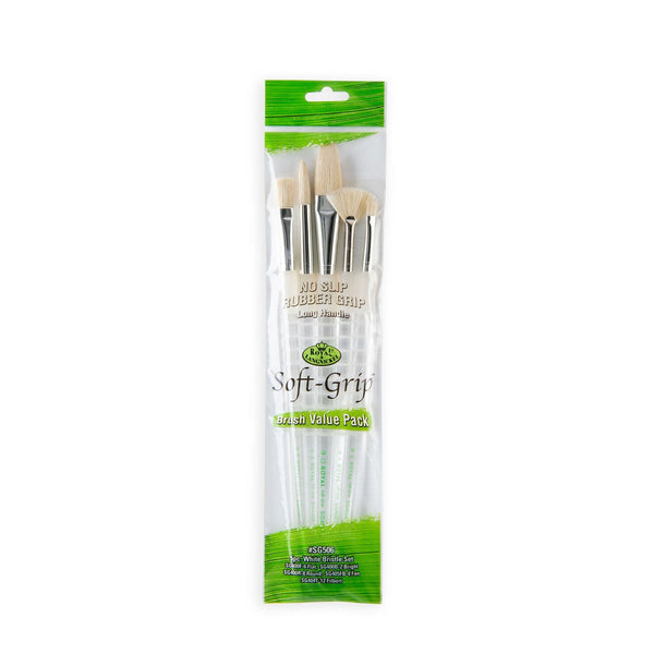 royal and langnickel SG506 | Soft-Grip™ 5pc Long Handle Bristle Brushes
