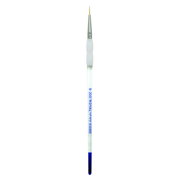 royal and langnickel SG585 Series | Soft-Grip™ Standard Handle Gold Taklon Script Brush