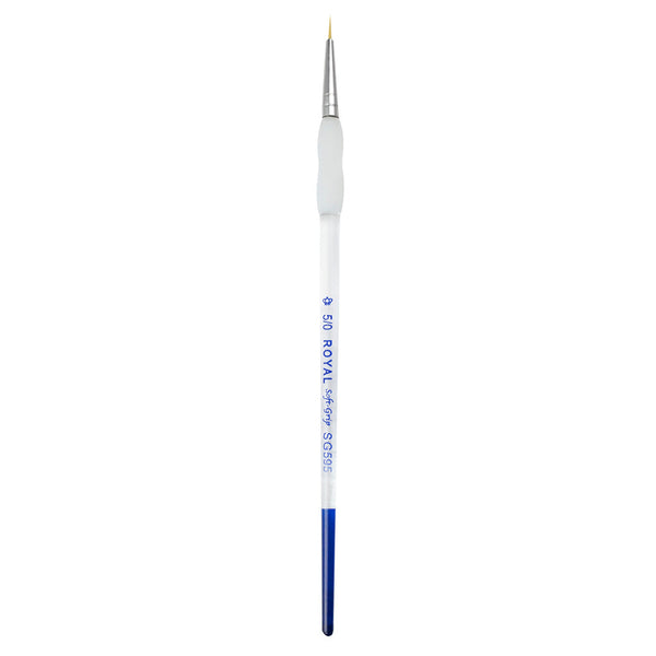 Royal And Langnickel SG595 Series | Soft-Grip™ Standard Handle Gold Taklon Liner Brush