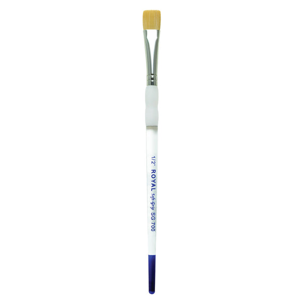 royal and langnickel SG700 Series| Soft-Grip™ Standard Handle Gold Taklon Wash Brush