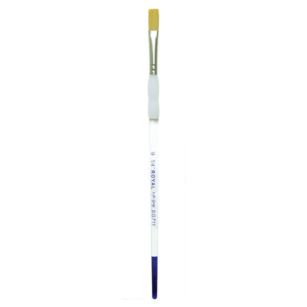 royal and langnickel SG711 Series | Soft-Grip™ Standard Handle Gold Taklon Stroke Brush