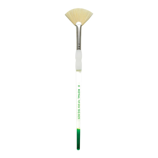 royal and langnickel SG825 Series | Soft-Grip™ Standard Handle Natural Hair Fan Brush